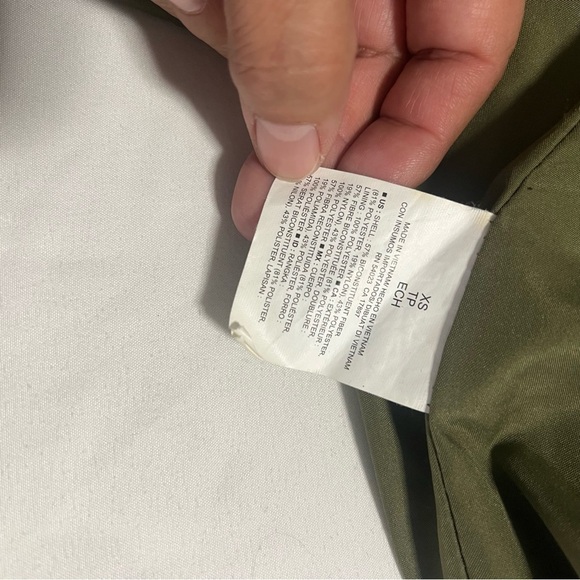 Old Navy Women’s XS Army Olive Trench Coat Parka Jacket Outdoor EUC Everyday - Picture 8 of 9